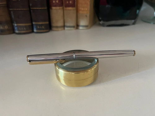 Penna stilografica cromata - penna,